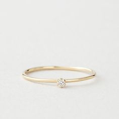 Solitaire Diamond Engagement Rings - Small Stone Delicate Band Solitaire Diamond Engagement Rings - Small Stone Delicate Band