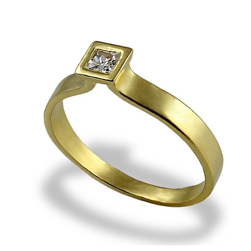Square Engagement Ring Contemporary Square Engagement Ring Contemporary