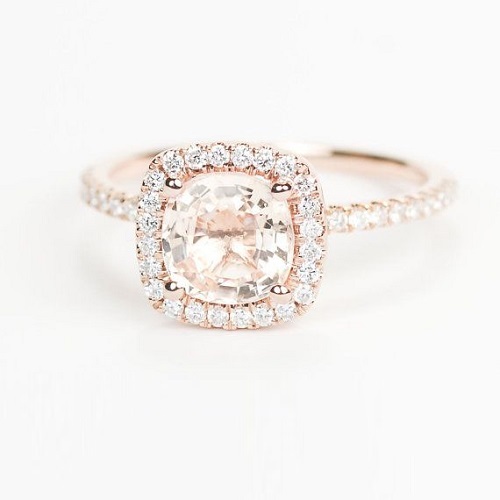 Square Engagement Ring Rose Gold Square Engagement Ring Rose Gold