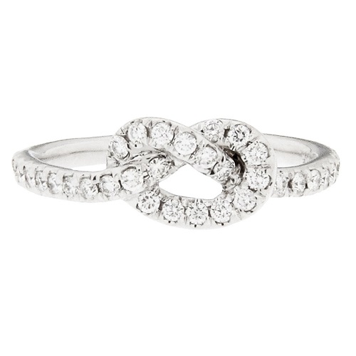 Pave Engagement Rings Knotted Pave Engagement Rings Knotted