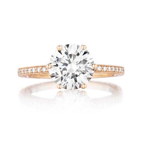 Pave Engagement Rings Multi-Tone Pave Engagement Rings Multi-Tone