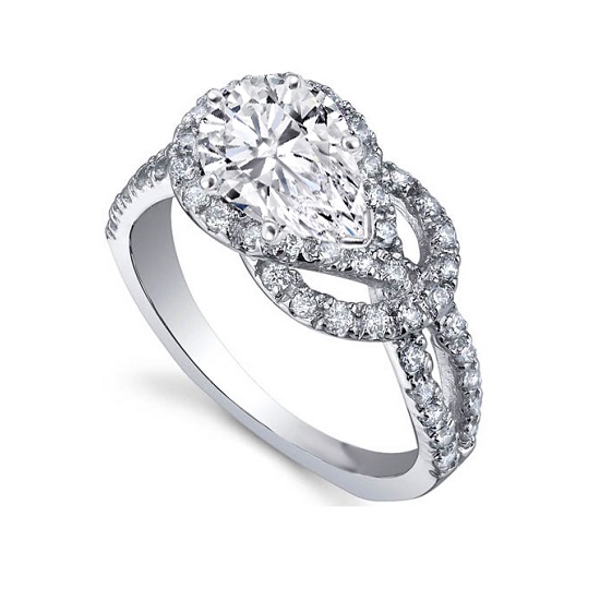 pear-cut-engagement-ring-love-knot pear-cut-engagement-ring-love-knot