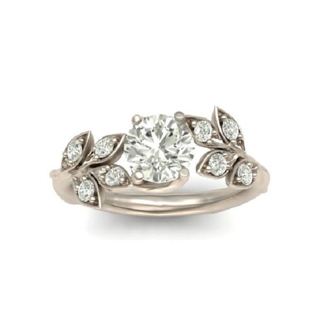 Engagement Rings Inspired by Nature - Soft Golden Leaves Engagement Rings Inspired by Nature - Soft Golden Leaves