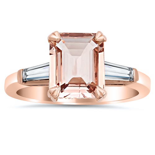 Elegant Emerald Cut Engagement Rings - Baguettes Elegant Emerald Cut Engagement Rings - Baguettes