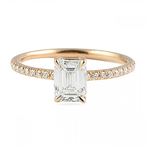 Elegant Emerald Cut Engagement Rings - Solitaire Elegant Emerald Cut Engagement Rings - Solitaire