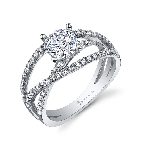 Spectacular Split Band Engagement Rings - Criss Cross Spectacular Split Band Engagement Rings - Criss Cross