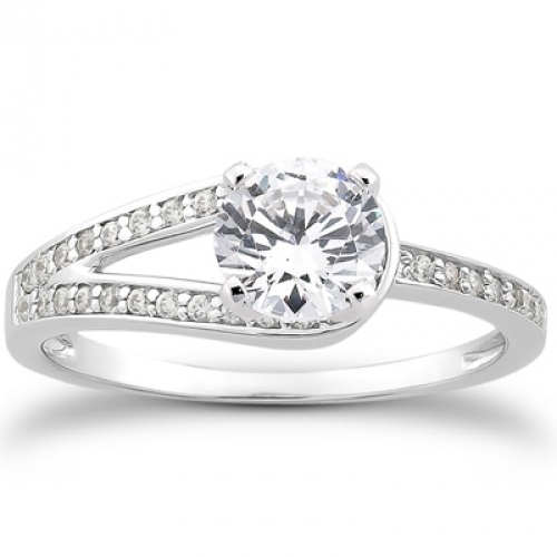 Spectacular Split Band Engagement Rings - One Sided Spectacular Split Band Engagement Rings - One Sided