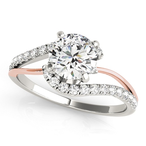 Spectacular Split Band Engagement Rings - Two Tone Spectacular Split Band Engagement Rings - Two Tone