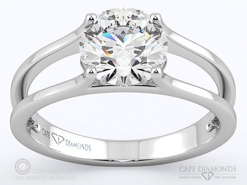 Exquisite Platinum Engagement Rings - Split Band