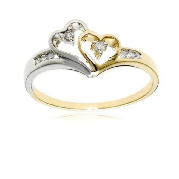 Dreamy Two Tone Engagement Rings - Two Hearts Dreamy Two Tone Engagement Rings - Two Hearts