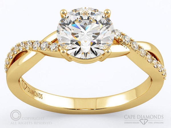 Tantalising Twisted Band Engagement Rings to Inspire - Pave Twist Tantalising Twisted Band Engagement Rings to Inspire - Pave Twist