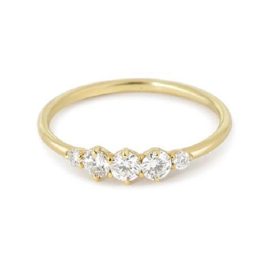 Get Inspired by These Delicate Engagement Rings - Five Stone Get Inspired by These Delicate Engagement Rings - Five Stone