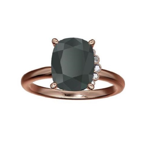 Exquisite Asymmetrical Engagement Rings - Black Diamond Exquisite Asymmetrical Engagement Rings - Black Diamond
