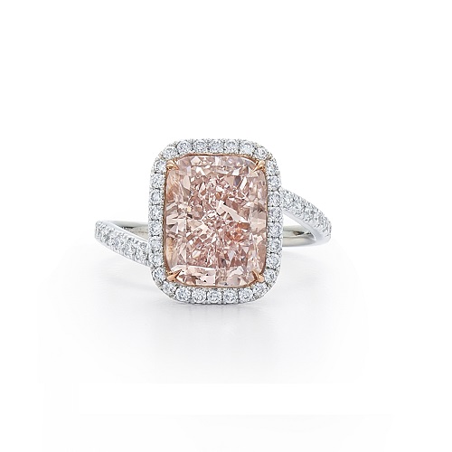 Exquisite Asymmetrical Engagement Rings - Pink Halo Exquisite Asymmetrical Engagement Rings - Pink Halo