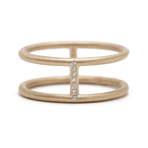 Dreamy Double Band Engagement Rings - Minimal Gold Dreamy Double Band Engagement Rings - Minimal Gold