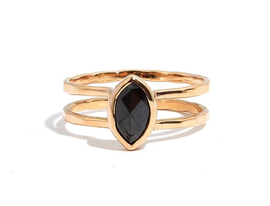 Beautiful Bezel Engagement Rings - Black Marquise Beautiful Bezel Engagement Rings - Black Marquise