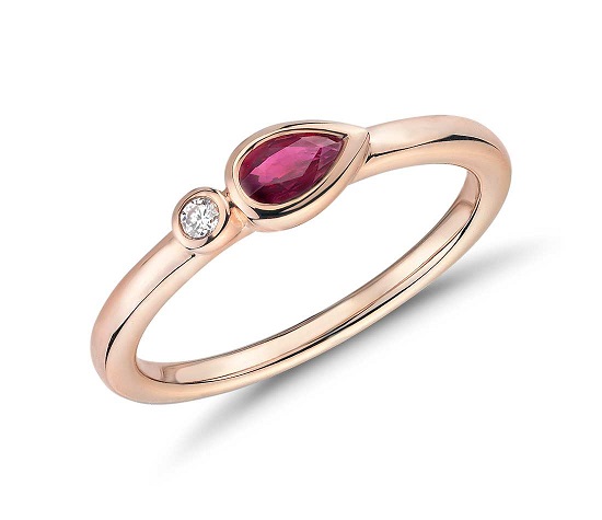 Beautiful Bezel Engagement Rings - Diamond Ruby Beautiful Bezel Engagement Rings - Diamond Ruby