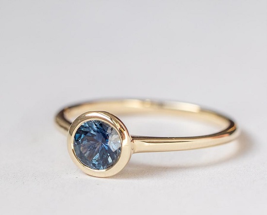 Beautiful Bezel Engagement Rings - Gold Sapphire Beautiful Bezel Engagement Rings - Gold Sapphire