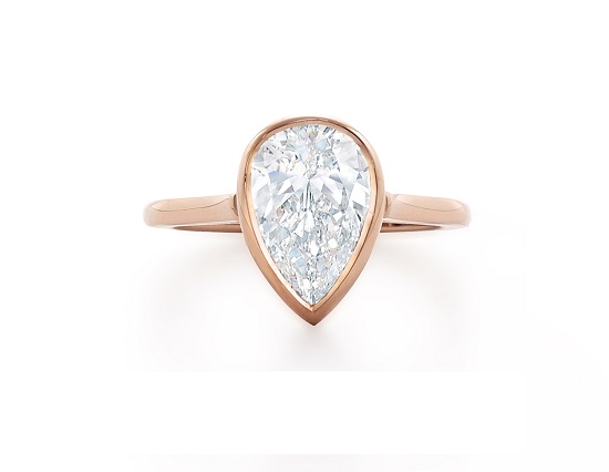 Beautiful Bezel Engagement Rings - Rose Pear Beautiful Bezel Engagement Rings - Rose Pear