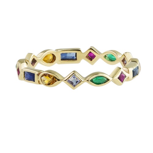 Striking-Engagement-Rings-for-Off-Beat-Brides-Mixed-Cut-Rainbows