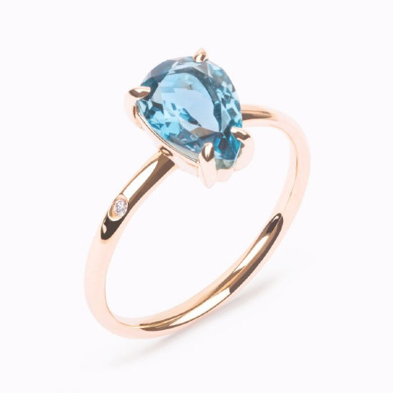 Rose Gold and Blue Topaz
