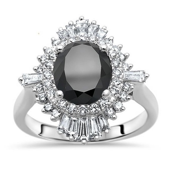 Fall in Love with These Enchanting Ballerina Engagement Rings - Black Diamond Oval Fall in Love with These Enchanting Ballerina Engagement Rings - Black Diamond Oval