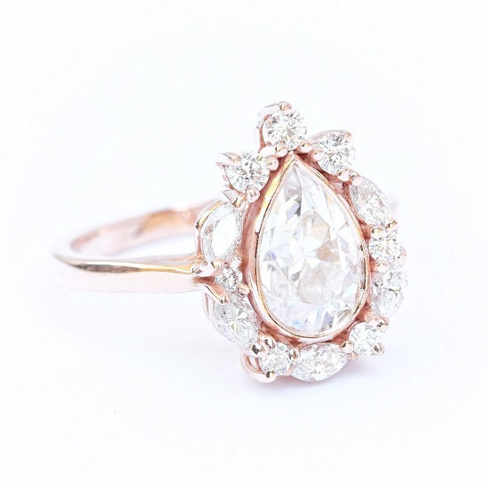 Fall in Love with These Enchanting Ballerina Engagement Rings - Rose Gold Pear Fall in Love with These Enchanting Ballerina Engagement Rings - Rose Gold Pear