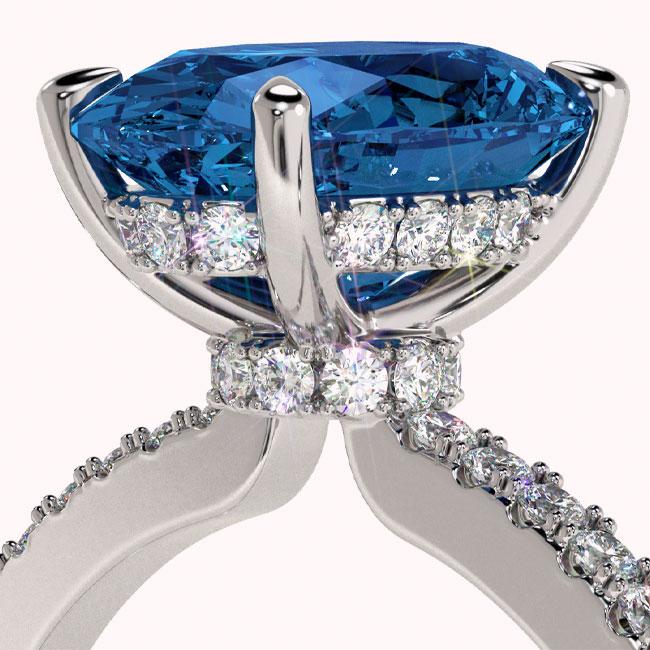 Hidden Halo Sapphire Engagement Rings