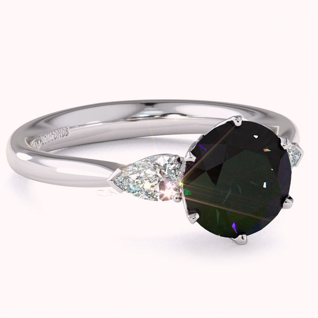 Trilogy Black Diamond Engagement Rings