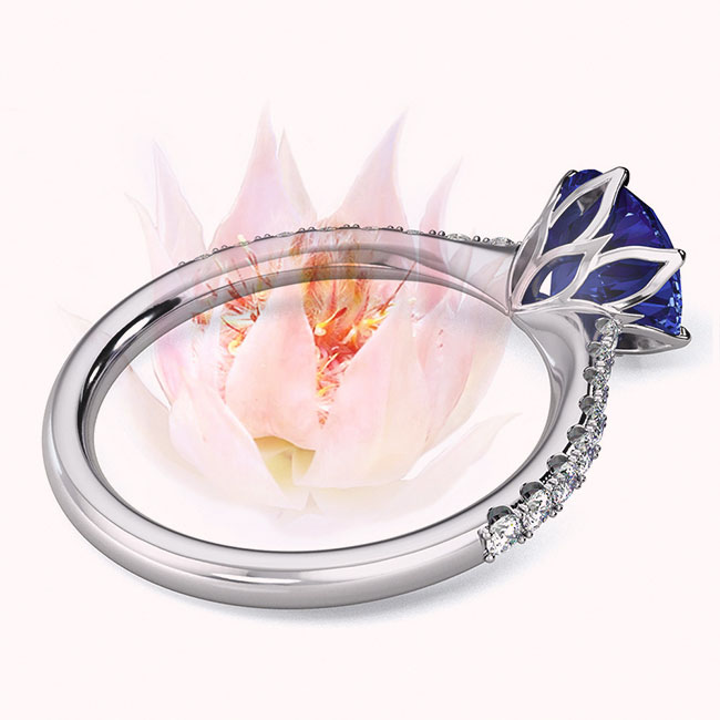 Fynbos Floral Tanzanite Engagement Rings