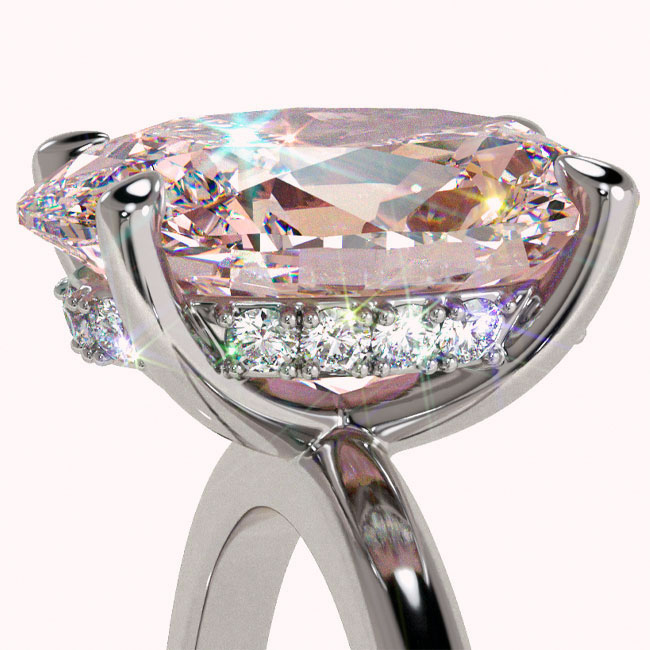 Hidden Halo Morganite Engagement Rings
