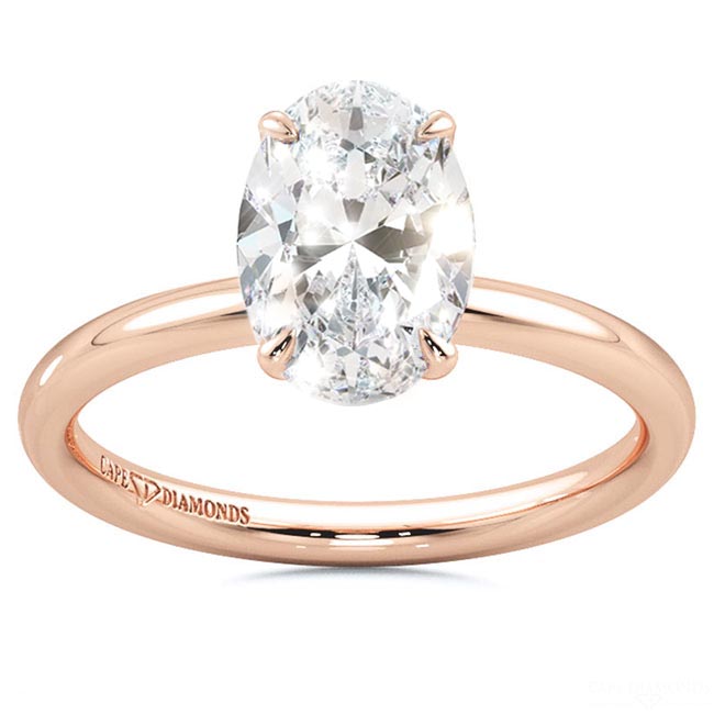 Solitaire Diamond Rose Gold Engagement Rings