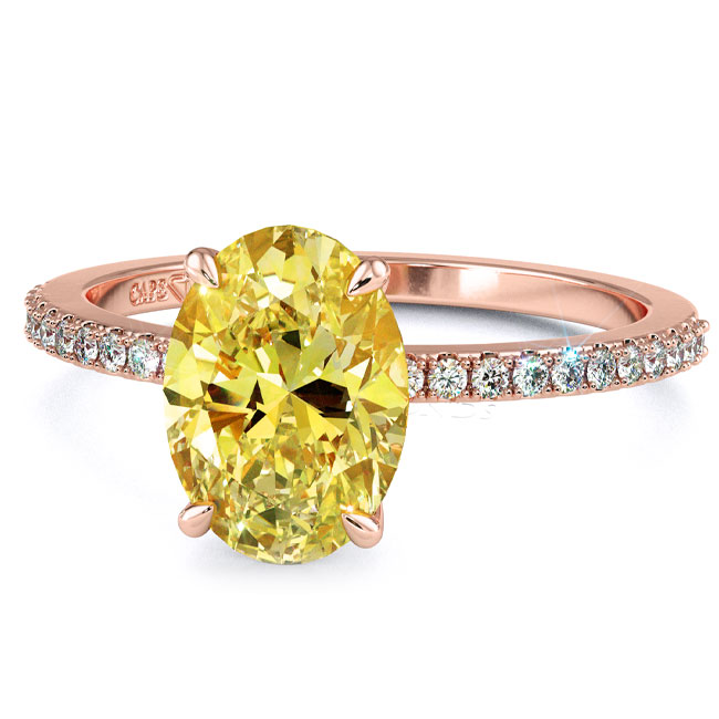 Rose Gold Yellow Diamond Engagement Rings
