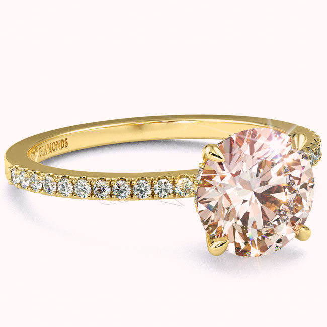 Yellow Gold Morganite Engagement Rings