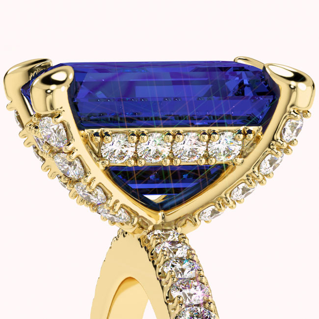 Yellow Gold Tanzanite Engagement Rings
