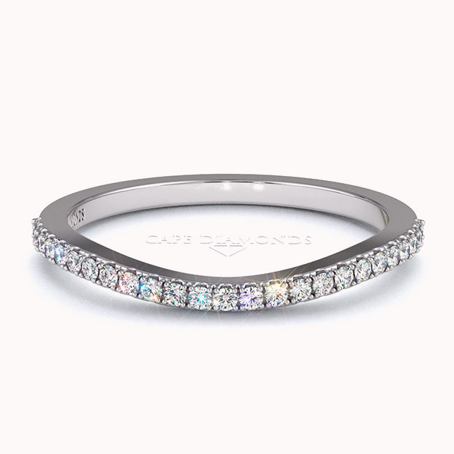 Curved Half Eternity Women's Wedding Bands