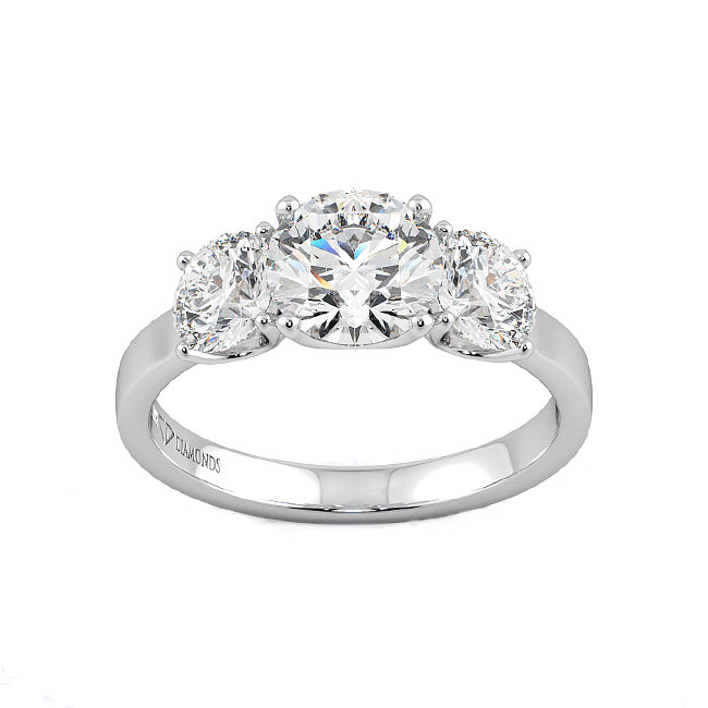 Trilogy Moissanite Engagement Rings