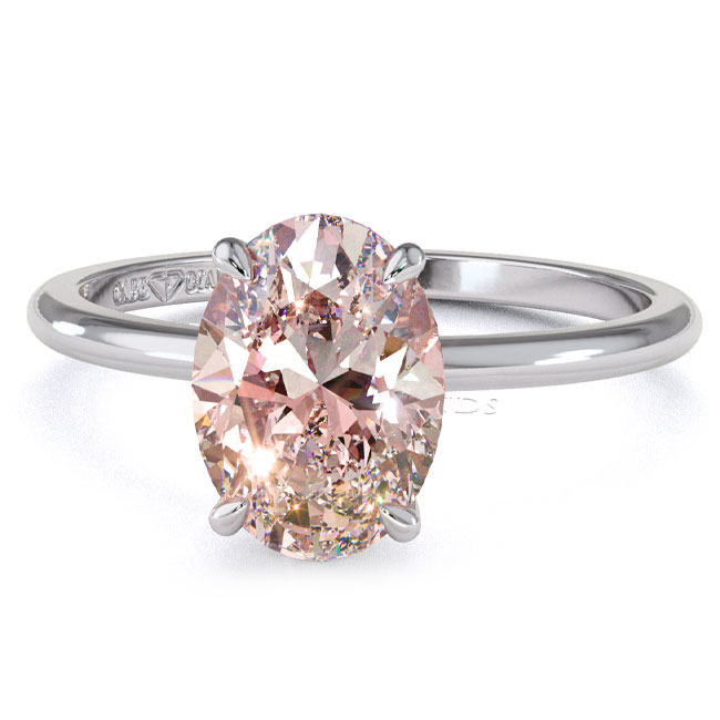 Pink Diamond Solitaire Engagement Rings