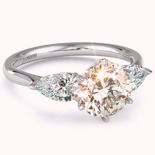 Pink Diamond Trilogy Engagement Rings