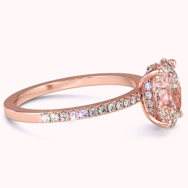 Pink Diamond Rose Gold Engagement Rings