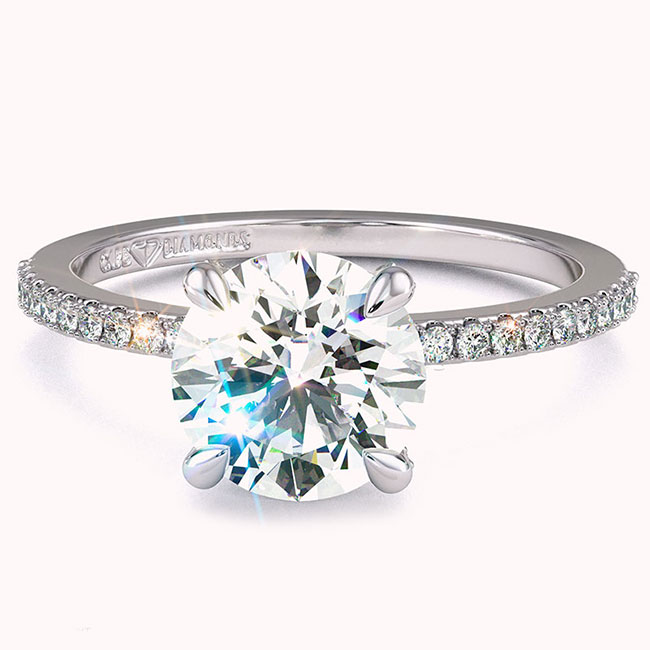Round Cut Moissanite Engagement Rings