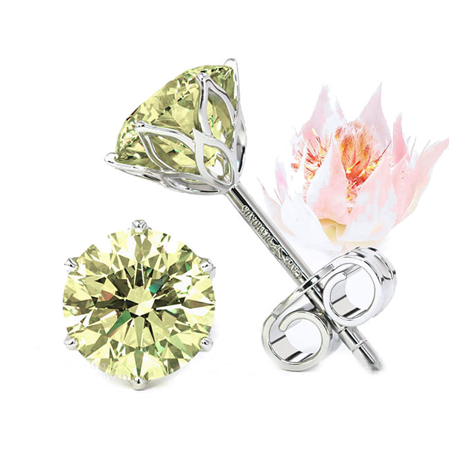Yellow Fancy Diamond Earrings