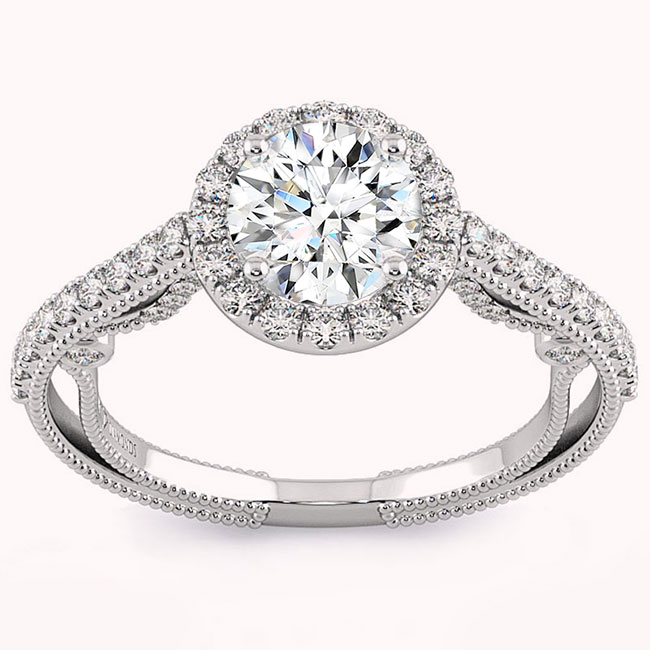 Antique Style Moissanite Engagement Rings