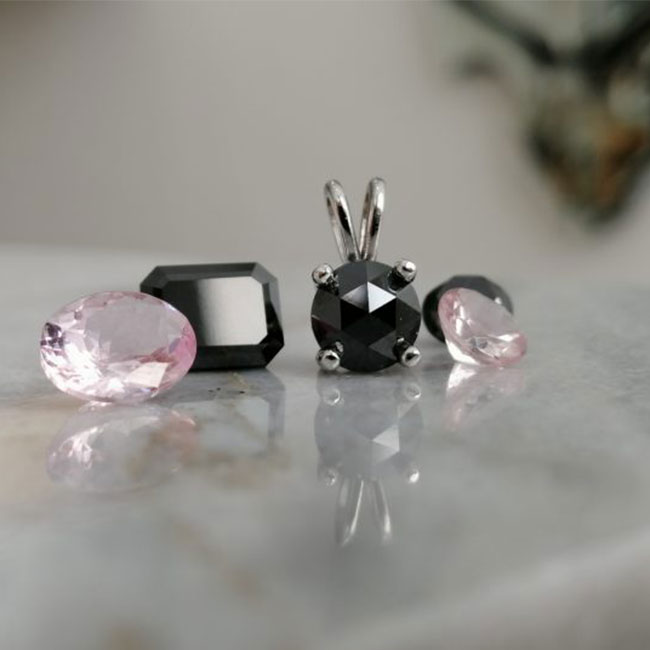 Black Diamond Gold Pendant