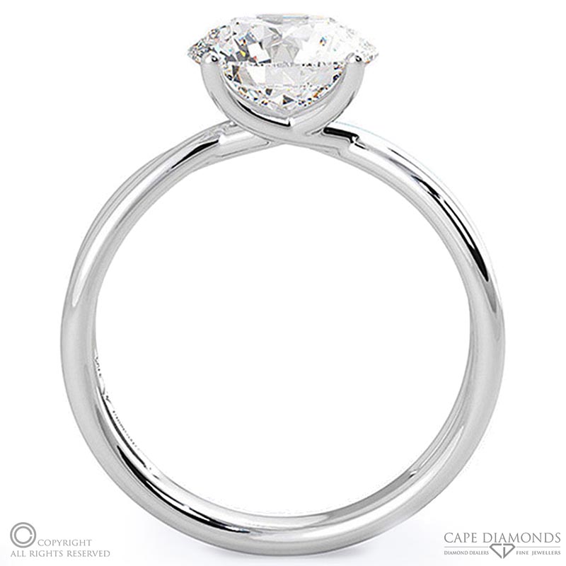 cross over split band natural diamond engagement ring white gold with 9k white gold metal and round shape diamond