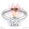 blushing bride cushion cut natural diamond engagement ring white gold with 9k white gold metal and cushion shape diamond