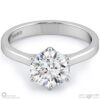 unique 6 claw flawless natural diamond engagement ring white gold with 9k white gold metal and round shape diamond