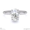oval solitaire natural diamond ring white gold with cat claw setting with 9k white gold metal and oval shape diamond