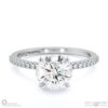 hidden halo round natural diamond 4 claw engagement ring white gold with 9k white gold metal and round shape diamond