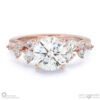 fairy natural diamond engagement ring rose gold with 9k rose gold metal and round shape diamond